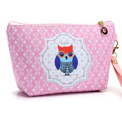 Owl makeup bag lady hand bag